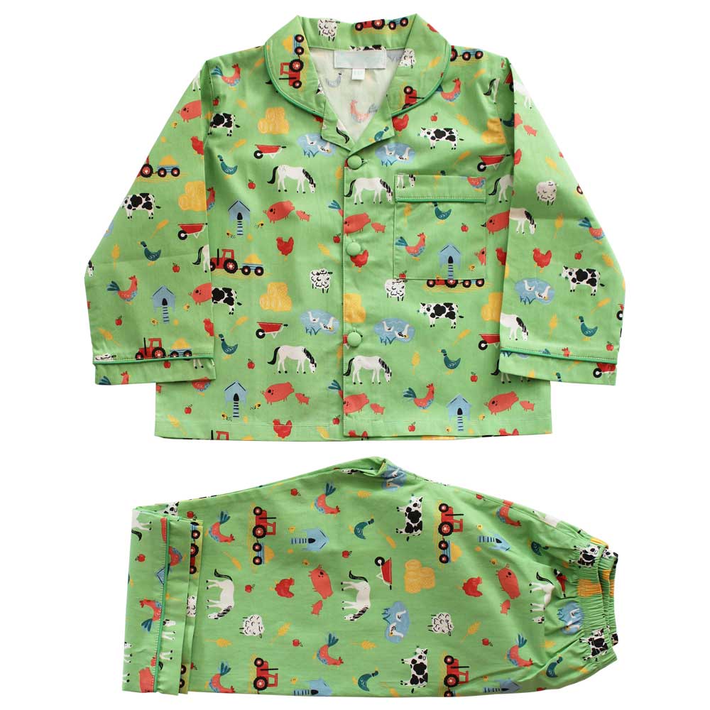 Farmyard Print Traditional Pyjamas